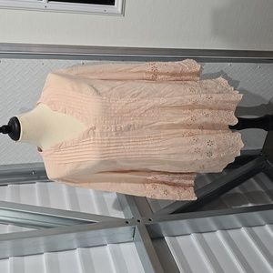 Style and Company Woman's Long Sleeve Blouse,  Size: XL Color: Pink/ Peachy‎